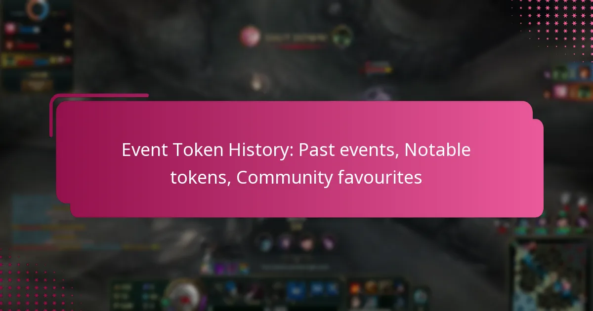 Event Token History: Past events, Notable tokens, Community favourites