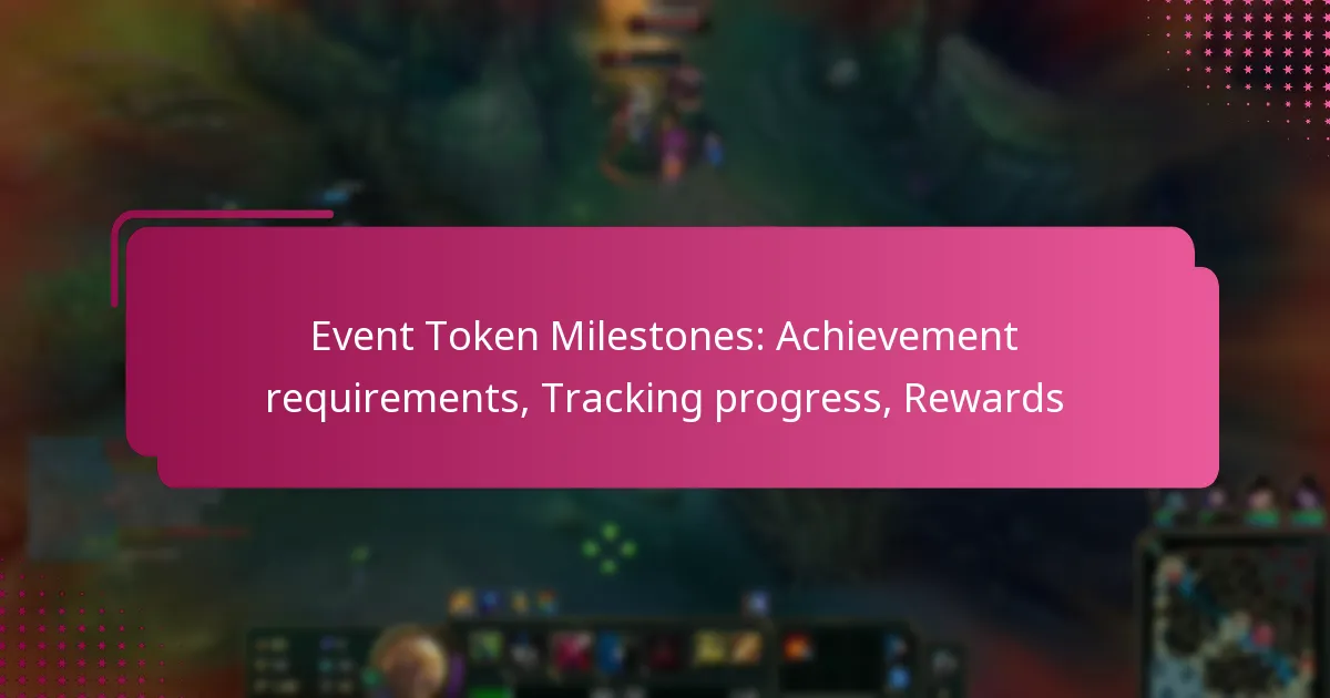 Event Token Milestones: Achievement requirements, Tracking progress, Rewards