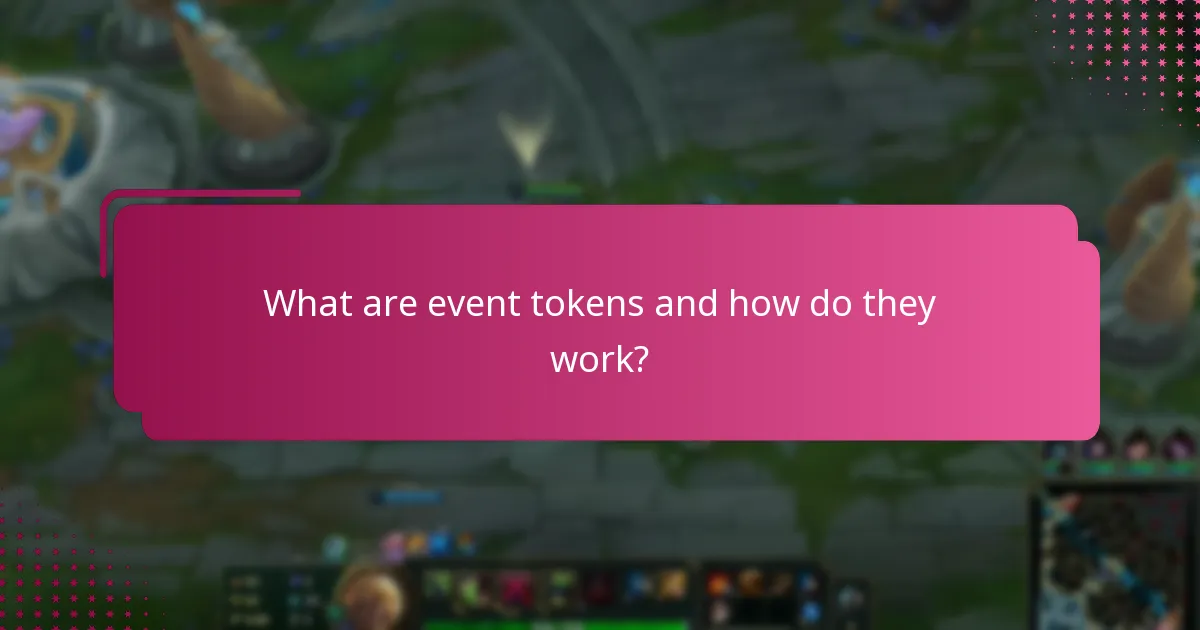 What user experiences are associated with event tokens?