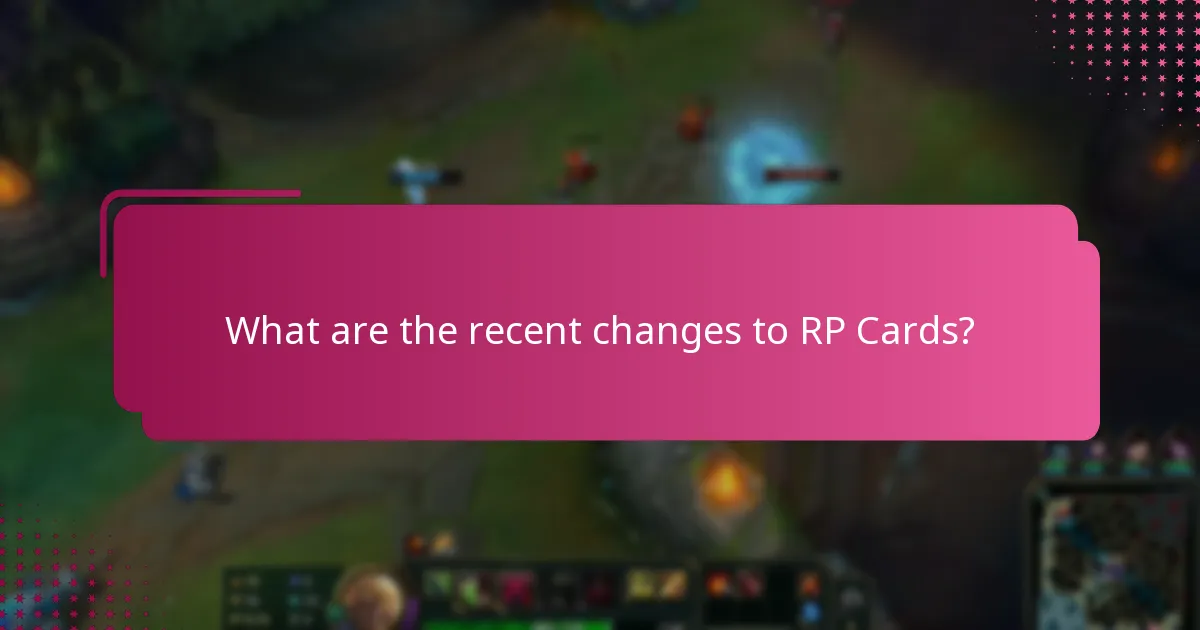 How do recent changes affect RP Card redemption?